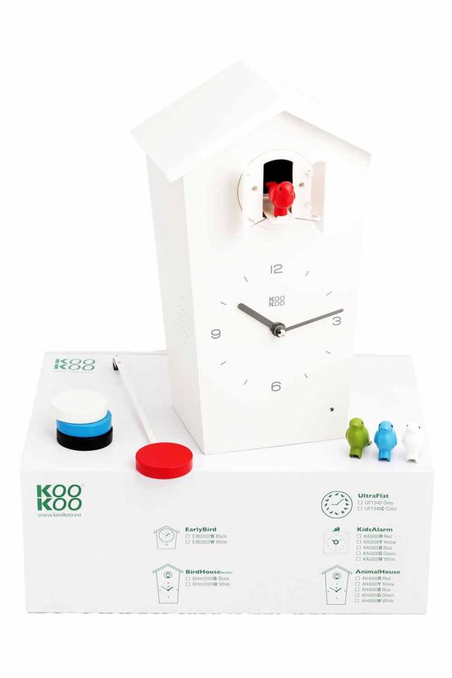 KOOKOO（クークー）バードハウス 金色 12種類の鳥のさえずりが時を