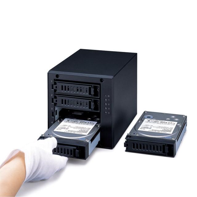 バッファロー BUFFALO RAID5対応 USB3.0用 外付けハードディスク 4ドライブモデル 4TB HD-QL4TU3/R5J_5