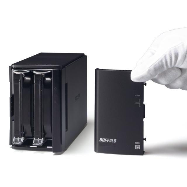BUFFALO RAID1対応 USB3.0用 外付けハードディスク 2ドライブモデル 4TB HD-WL4TU3/R1J_3