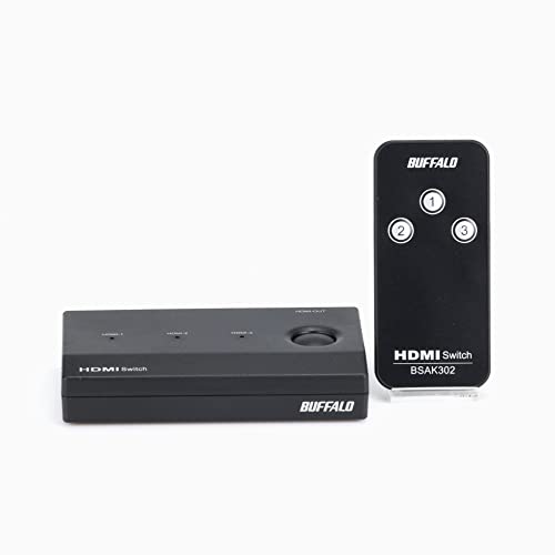バッファロー HDMI 切替器 3入力1出力 リモコン付  BSAK302 バッファロー HDMI 切替器 3入力1出力 リモコン付 【 Nintendo