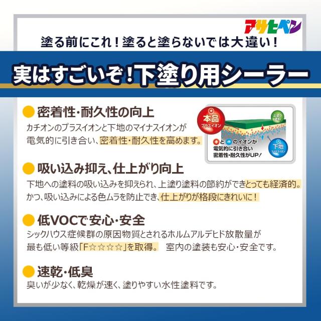 アサヒペン(Asahipen) 強浸透性水性シーラー 透明(クリヤ)7L_3
