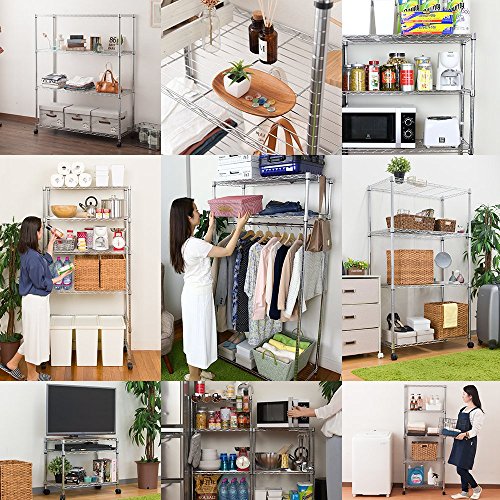 ドウシシャ 棚 メタルルミナスラック 5段 幅120×奥行46×高さ180cm