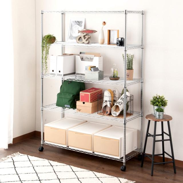 ドウシシャ ルミナス互換 メタルルミナスラック 幅120 5段 スチール