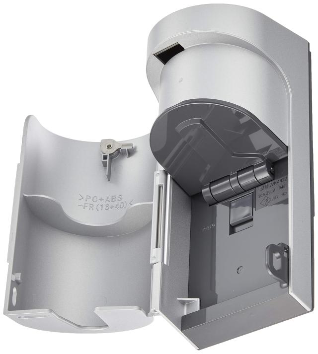 パナソニック(Panasonic) EV・PHEV充電用 カバー付15A・20A兼用接地屋外コンセント 簡易鍵付 露出・埋込両用 200V用 ホワイトシルバー WK_1