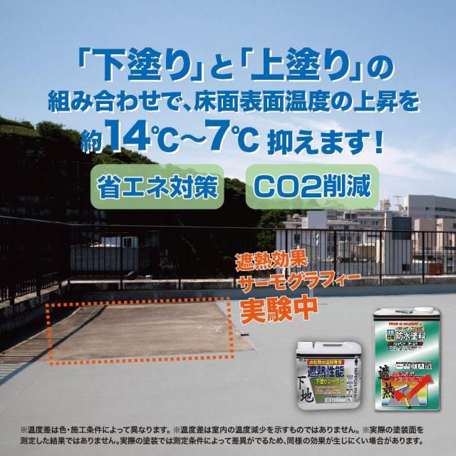 ニッペ ペンキ 塗料 水性ベランダ・屋上床用防水遮熱塗料 14kg クールライトグレー 水性 つやあり 屋外 日本製 4976124246616_1