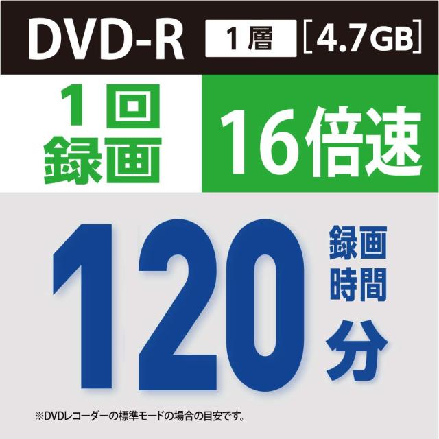 【Amazon.co.jp限定】 バーベイタムジャパン(Verbatim Japan) 1回録画用 DVD-R CPRM 120分 250枚(50枚x5パック) ホワイト 片面1層 1-16倍_4