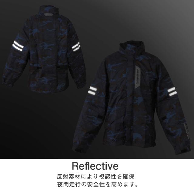 [KOMINE] バイク用レインウェア 03-539 メンズ Black 3XLB_2