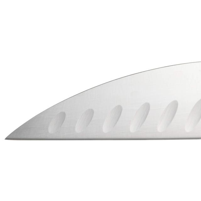 VICTORINOX(ビクトリノックス) 三徳包丁 プロ仕様のステンレススチール製万能包丁 17cm 溝付 オレンジ 料理全般に使える万能なナイフ 食_4