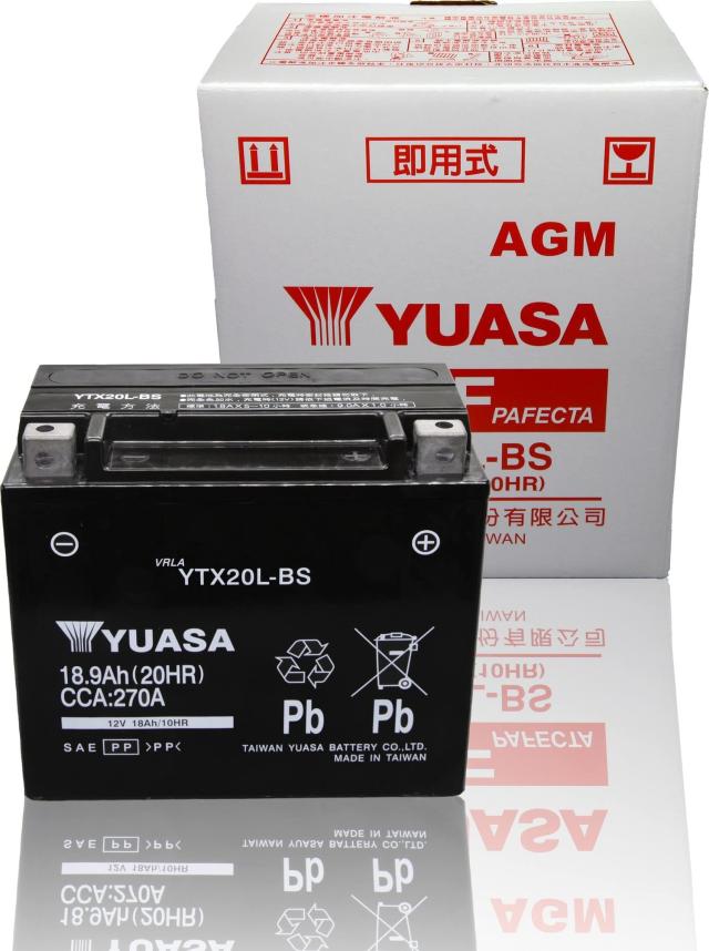 TAIWAN YUASA [ 台湾ユアサ ] シールド型 バイク用バッテリー YTX20L-BS