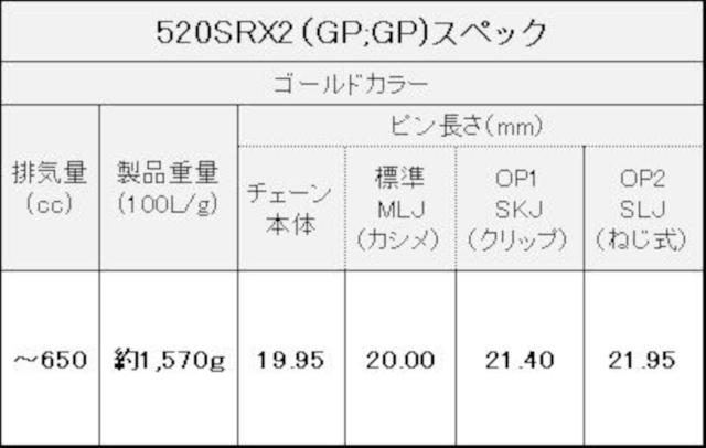イーケー(EK) QXリングシールチェーン 520SR-X2 ゴールド 108L 【スクリュージョイント】_5