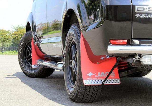 ジャオス(JAOS) JAOS マッドガードIII フロントセット レッド デリカ D:5 MUD GUARD3 RED FRONT DELICA D:5 07+ 【年式: 07.01-】 【適応