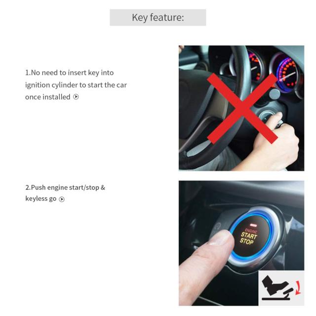 EASYGUARD Ec004 スマート Rfid 車の警報 システム プッシュ エンジン スタート ボタン と キーレス ゴーシステム ほとんどのDc12V車に適_3