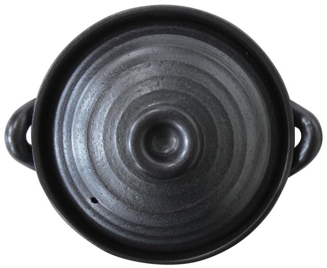 スズ木 萬古焼 IH用・直火対応 ごはん鍋 2合 黒 9006-6022_4