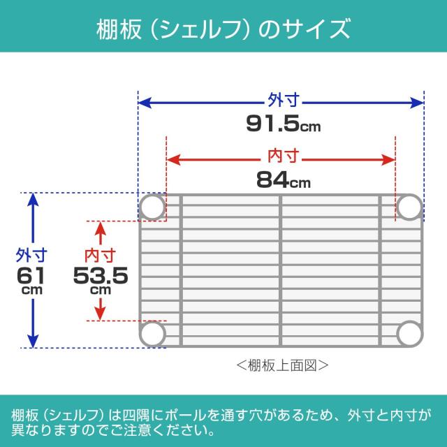 ドウシシャ ルミナススリム スチールラックパーツ スチール棚板 幅91.5×奥行61cm SM9060N スリーブ4個付き 耐荷重135kg 頑丈 業務用 ス_2