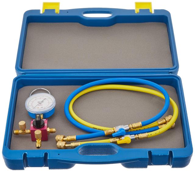 タスコ ボールバルブ式シングルゲージマニホールドキット TA123C-2 TA123C-2 ボールバルブ式デジタルシングルマニホールドキット イチネンTASCO
