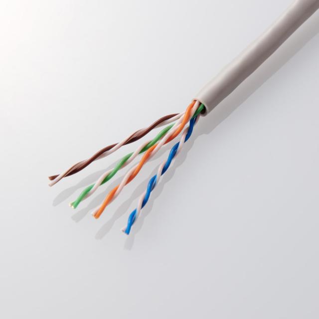 エレコム LANケーブル 100m 自作用 RoHS指令対応 CAT5e ライトグレー LD-CT2/LG100/RS_4