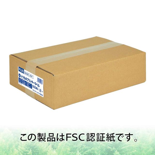 プラス ラベル いつものラベル FSC認証紙 角丸 12面 500枚 ME-502S 48-871の通販は