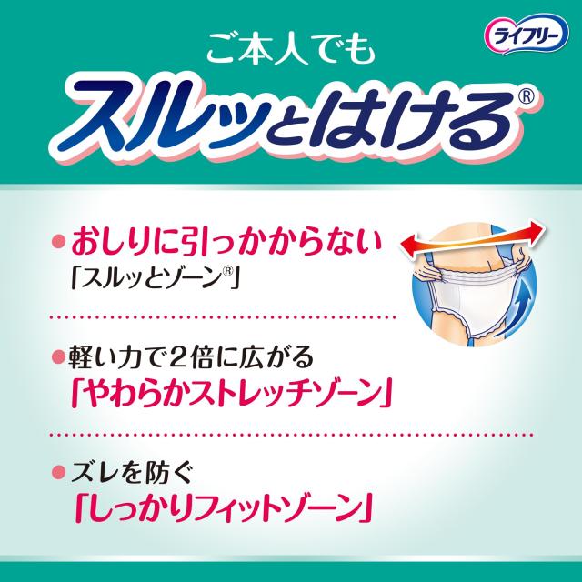 ライフリー パンツタイプ うす型軽快パンツ Sサイズ 96枚(24枚×4) 2回吸収 【一人で歩ける方】 【ケース品】_3