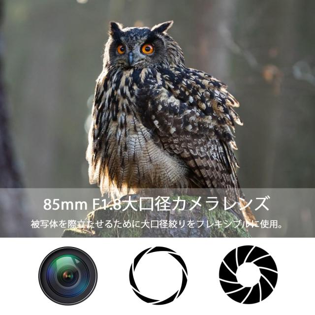 Lightdow for Canon EFレンズ 85mm F1.8 大口径レンズ単焦点 中望遠レンズ for Canon EOS Kiss X10i X10 X9i X9 X8i X7i X6i X5 X4 X3 X2_5
