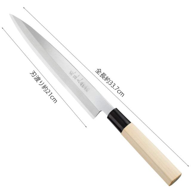 貝印 KAI 関孫六 銀寿 本鋼 和包丁 刺身 (左用) 210mm 日本製 AK5208_3