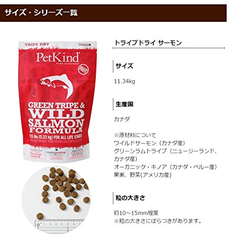 PetKind トライプドライ ワイルドサーモン (11.34kg)