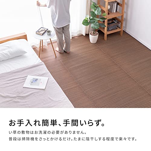 萩原 い草 花ござ ラグ 「南風」 江戸間 6畳 裏貼有 81847660_4