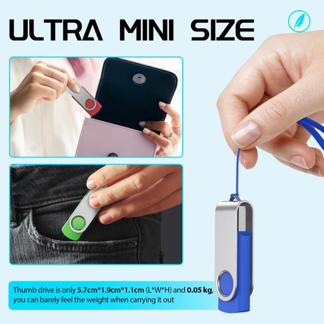 全国送料無料 パソコン ストレージ FEBNISCTE 5 点セット回転カラフルな USB3.0 8 ギガバイト 16 ギガバイト 32 ギガバイト 64 GB フラッシュ ドライブ 全国送料無料 パソコン ストレージ FEBNISCTE 10 本入り金属製回転式