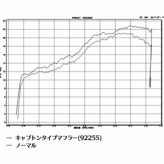 デイトナ(Daytona) バイク用 スリップオンキャブトンタイプマフラー クロームメッキ FIモデル専用 SR400(10~17) 92255