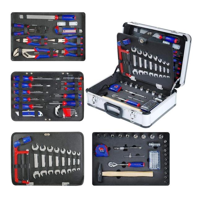 WORKPRO ホームツールセット 工具セット 119点組 家庭用 DIY 日曜大工 家具組み立て 住まいのメンテナンス バイク 車載 整備工具セット