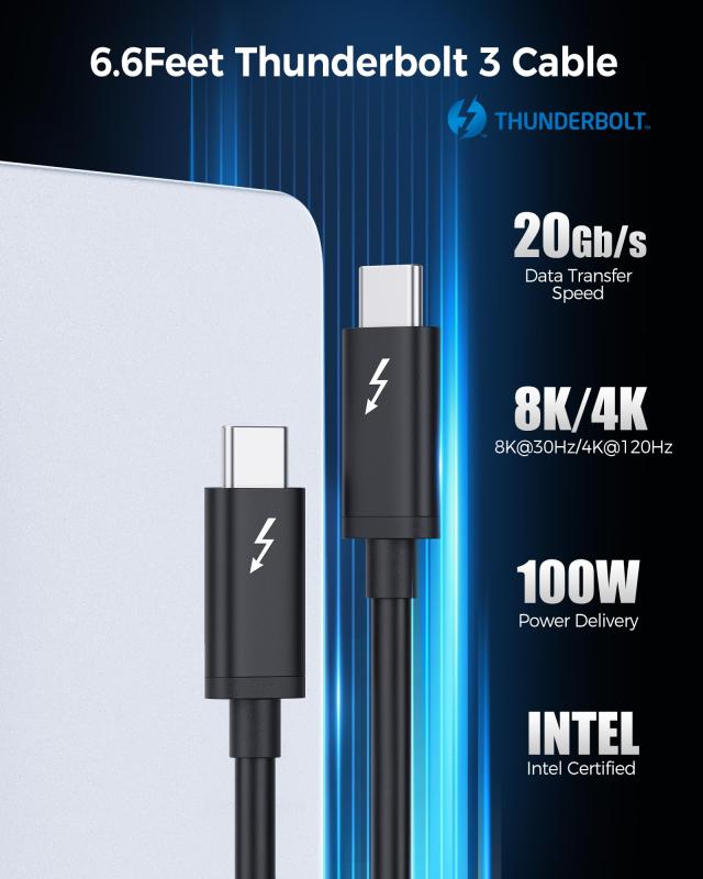 Intel Thunderbolt 認証取得】Cable Matters Thunderbolt 3