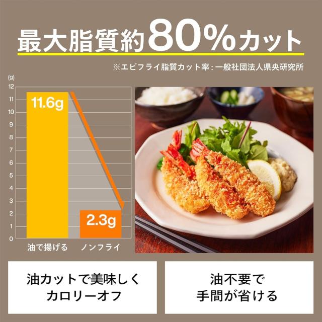 TWINBIRD(ツインバード) トースター オーブントースター ノンフライヤー コンベクション 4枚焼き 温度調整機能搭載 30分タイマー お手入_3