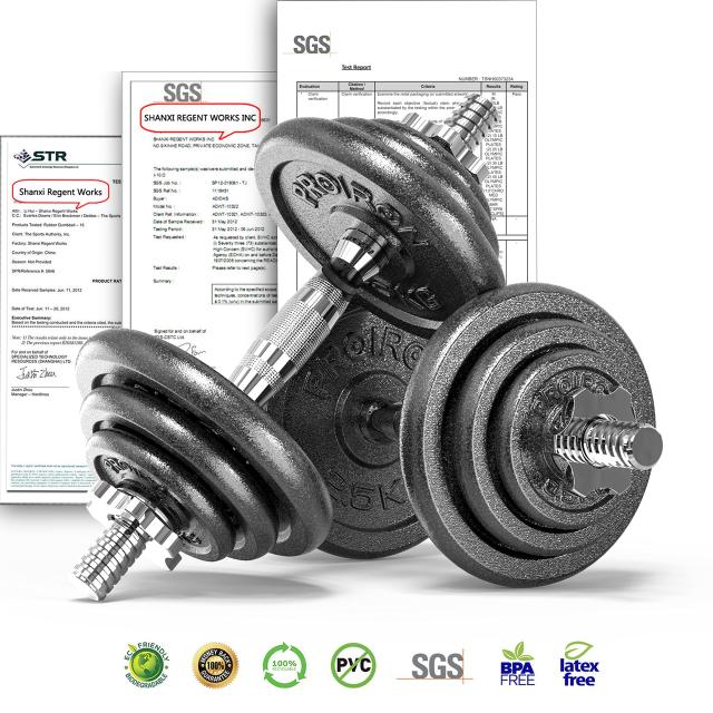 PROIRON ダンベル可変式 20kg 純鋳鉄 10kg 2個セット コネクション・チューブ（延長用シャフト）でバーベルにもなれるダンベル ホームジ