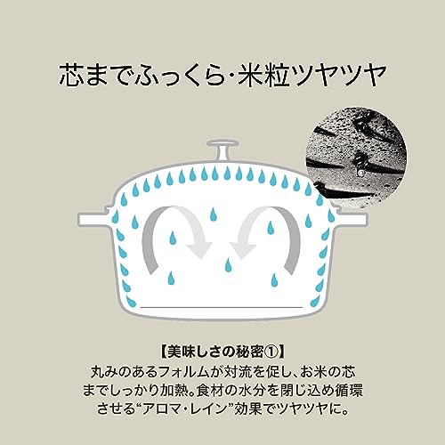 staub ストウブ 「 ラ ココット de GOHAN グレー M 16cm 」 ご飯鍋 炊飯 2合 ペイント 鋳物 ホーロー鍋 IH対応 炊飯器 【日本正規販売品_3