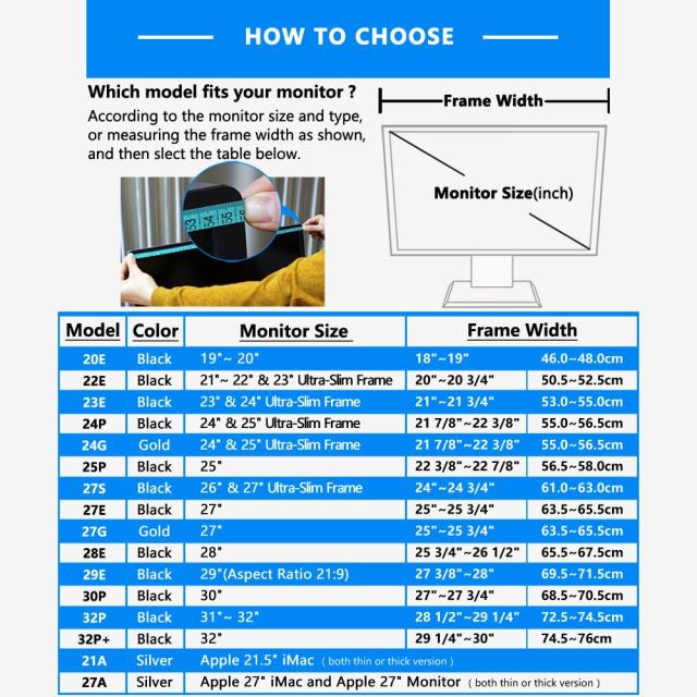 iLooker 24P 24インチ遮光フード LCD LEDビデオモニター日除けフードサンシェードfor Dell HP Viewsonic Philips Samsung LG Eizo NEC AS