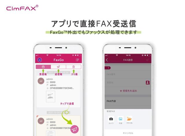 CimFAX C5 1回線版 小型FAXサーバ ファクシミリ 2GB容量 スピード14.4kbps PC/スマホでFAX受送信 受信したFAXをPDFとして自動保存 受信し
