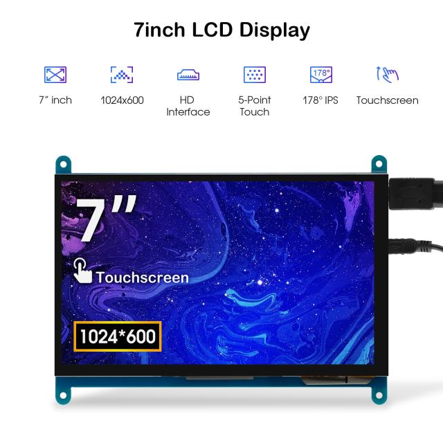 ELECROW 7インチ モバイルモニター Raspberry Pi用 モバイル