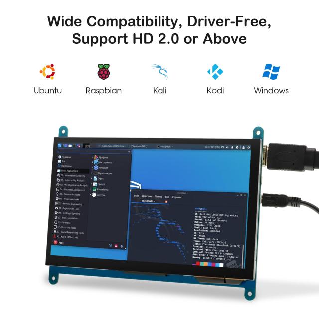 ELECROW 7インチ モバイルモニター Raspberry Pi用 モバイル