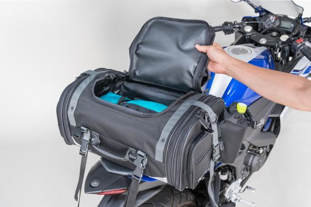 タナックス(TANAX) モトフィズ(MOTOFIZZ) MFK-233 ミドルフィールドシートバッグ ブラック バイク用シートバッグ 固定ベルト4本取付 29？-