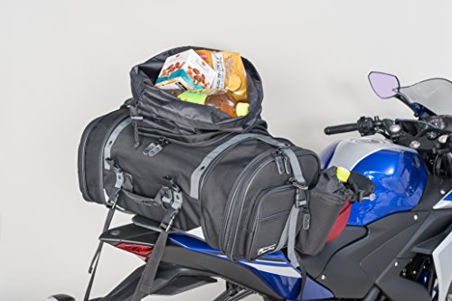 タナックス(TANAX) モトフィズ(MOTOFIZZ) MFK-233 ミドルフィールドシートバッグ ブラック バイク用シートバッグ 固定ベルト4本取付 29？-