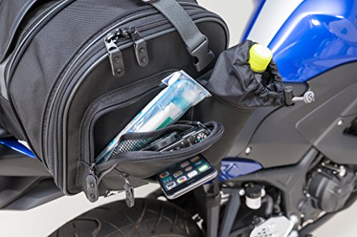 タナックス(TANAX) モトフィズ(MOTOFIZZ) MFK-233 ミドルフィールドシートバッグ ブラック バイク用シートバッグ 固定ベルト4本取付 29？-