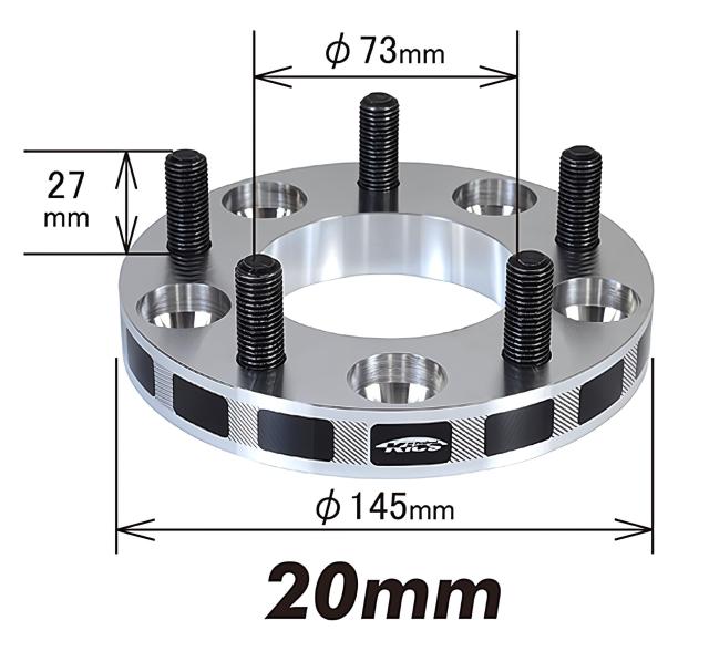 KYO-EI (協永産業) Kics ワイドトレッドスペーサー M12×P1.25 4H PCD100 厚み20mm 2枚入り 4020W3