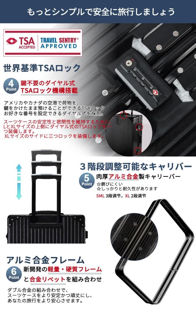 タビトラ スーツケース 小型 人気 キャリーバッグ TSAロック搭載 旅行