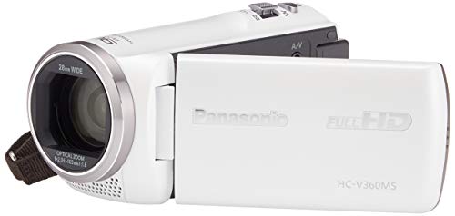 パナソニック HDビデオカメラ V360MS 16GB 高倍率90倍ズーム ホワイト