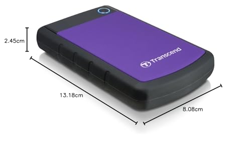 Transcend ポータブルHDD 4TB 【PS5/PS4 メーカー動作確認済】 耐衝撃 USB3.1 Gen1 3年保証 TS4TSJ25H3P(パープル)_6