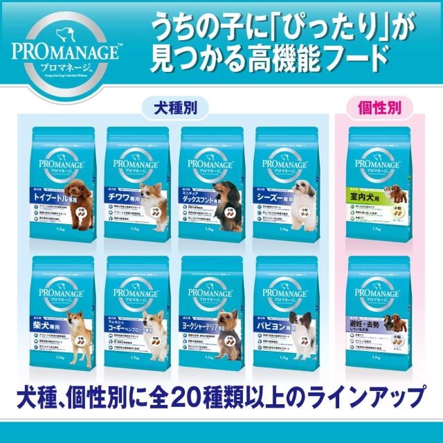 プロマネージ ドッグフード 犬カテゴリー化 成犬用 ウェルシュ・コーギー・ペンブローク専用 1.7kg×6 (入れもの売りわたす)