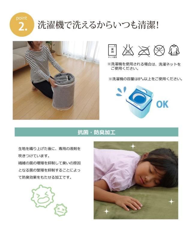 イケヒコ ラグ カーペット 4畳 無地 ピオニー 約200×300cm ベージュ 洗える 抗菌 防臭 無地 #9810252_3