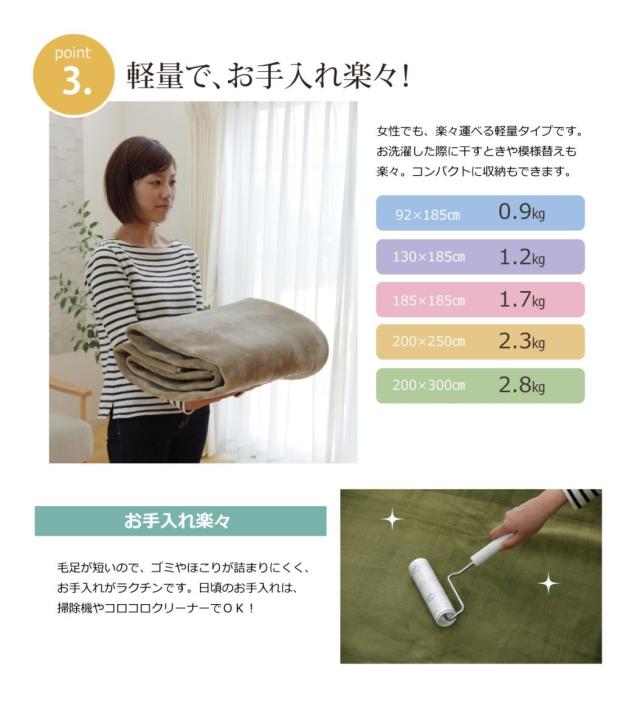 イケヒコ ラグ カーペット 4畳 無地 ピオニー 約200×300cm ベージュ 洗える 抗菌 防臭 無地 #9810252_4