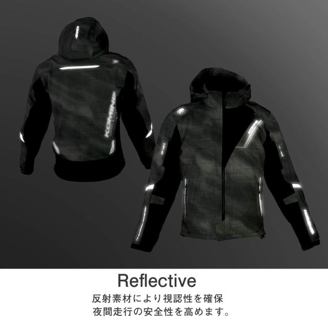 [KOMINE] バイク用 プロテクトソフトシェルウィンターパーカ-イフ JK-579 1066 秋冬春向け 防寒 CE規格レベル2 CE規格 ストレッチ素材 防