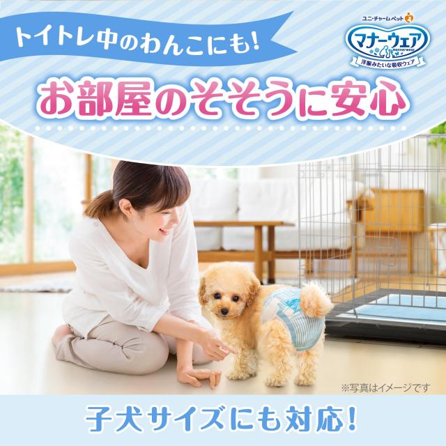 マナーウェア 犬用 おむつ 男の子用 Lサイズ 中型犬用 青チェック 紺チェック 320枚 （40枚×8袋） おしっこ ペット用品 ユニチャーム 32_1