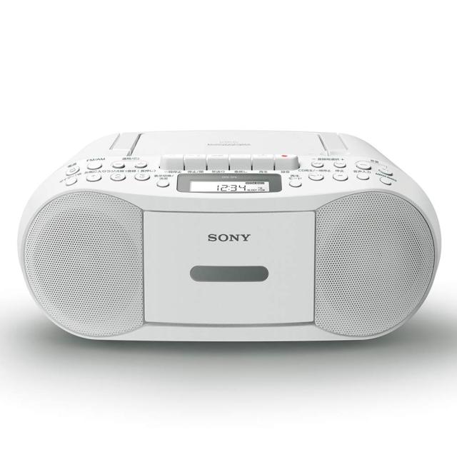 ソニー AUX CDラジカセ レコーダー CFD-S70 : FM/AM/ワイドFM対応 録音可能 ホワイト CFD-S70 W_1